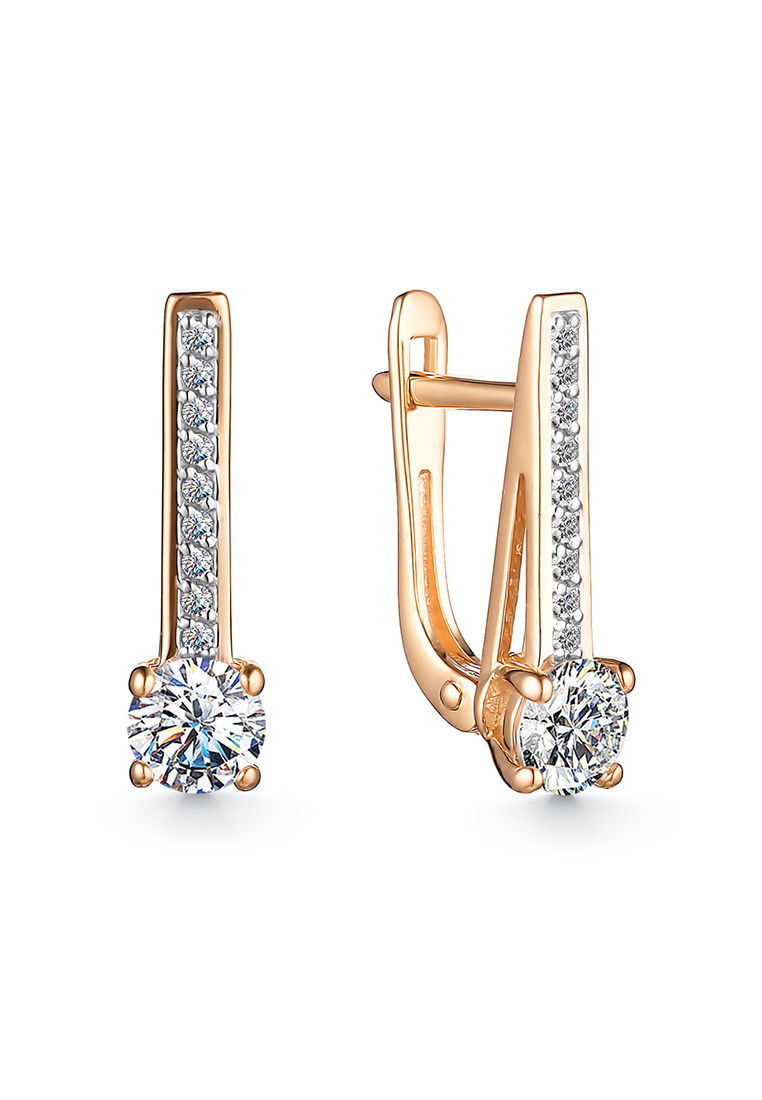 

Серьги из желтого золота с фианитом Kari Jewelry СЛ-03900, СЛ-03900