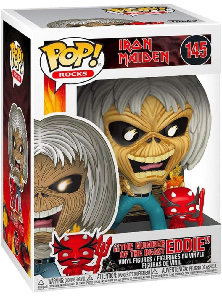 Фигурка POP! Эдди с демоном Айрон Мейден Iron Maiden Number Of The Beast №145 (10 см)