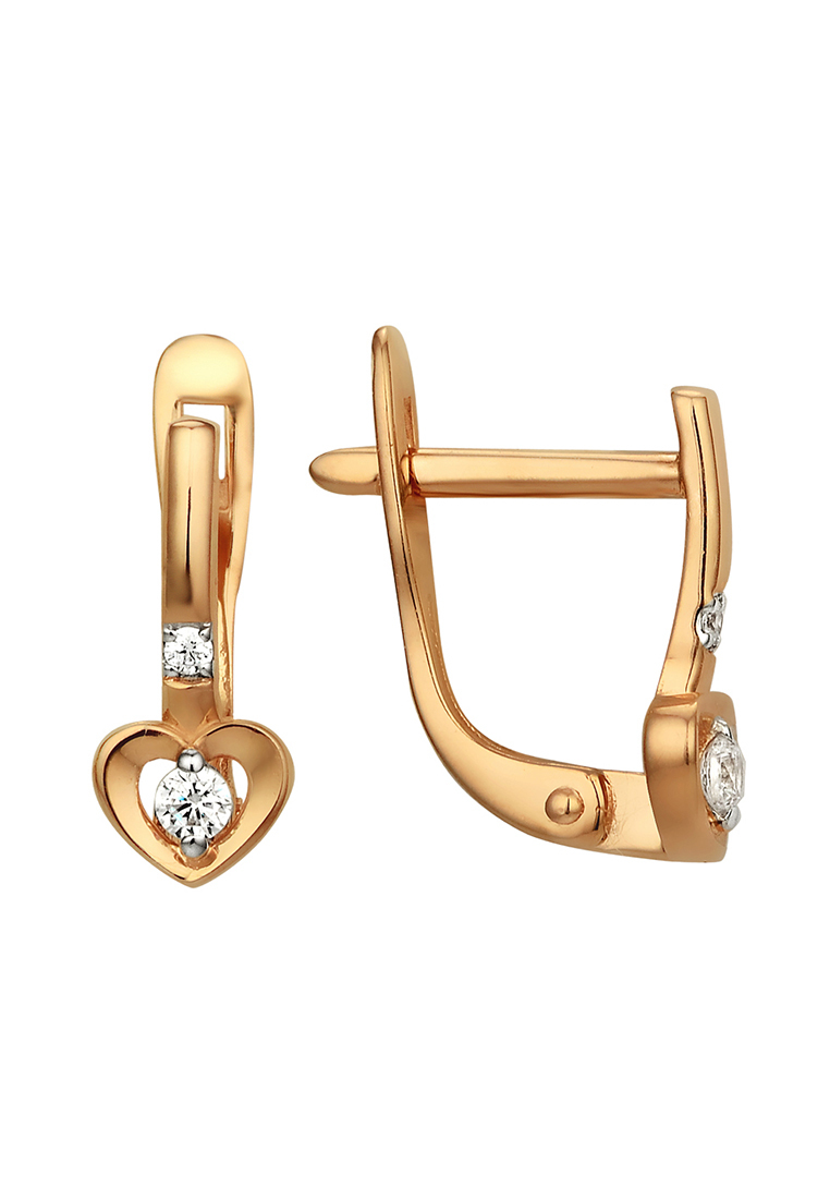 

Серьги из желтого золота с фианитом Kari Jewelry СЛ-02200, СЛ-02200