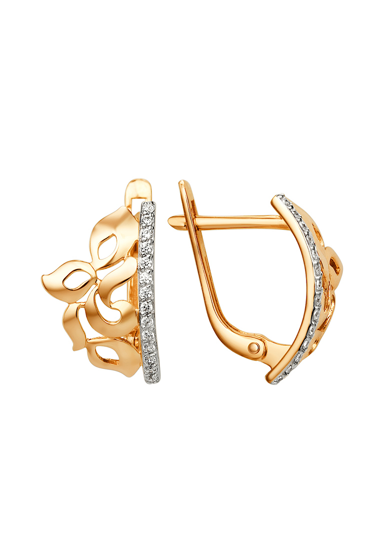 

Серьги из желтого золота с фианитом Kari Jewelry СЛ-00900, СЛ-00900