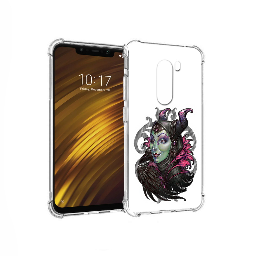 

Чехол MyPads Tocco для Xiaomi Pocophone F1 зеленая девушка с вороном (PT116503.308.357), Прозрачный, Tocco