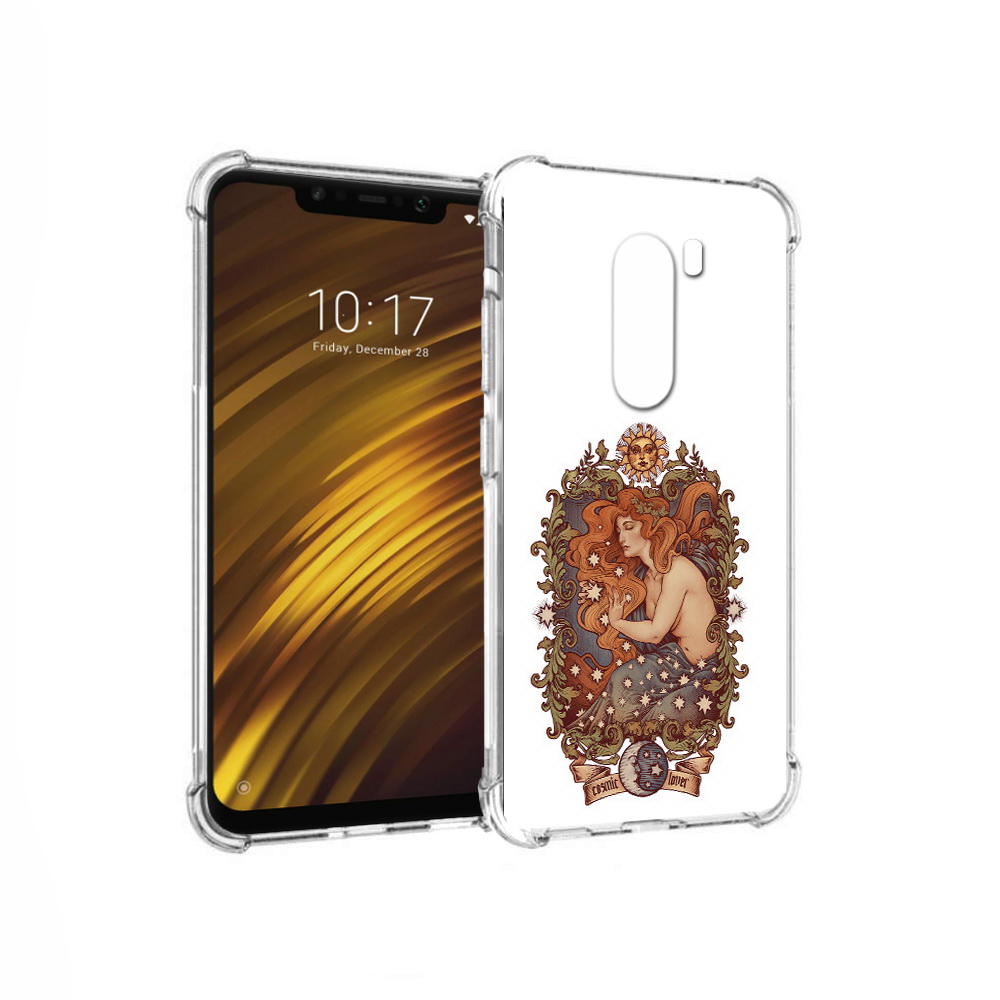 

Чехол MyPads Tocco для Xiaomi Pocophone F1 звездная девушка абстракция (PT116503.308.351), Прозрачный, Tocco