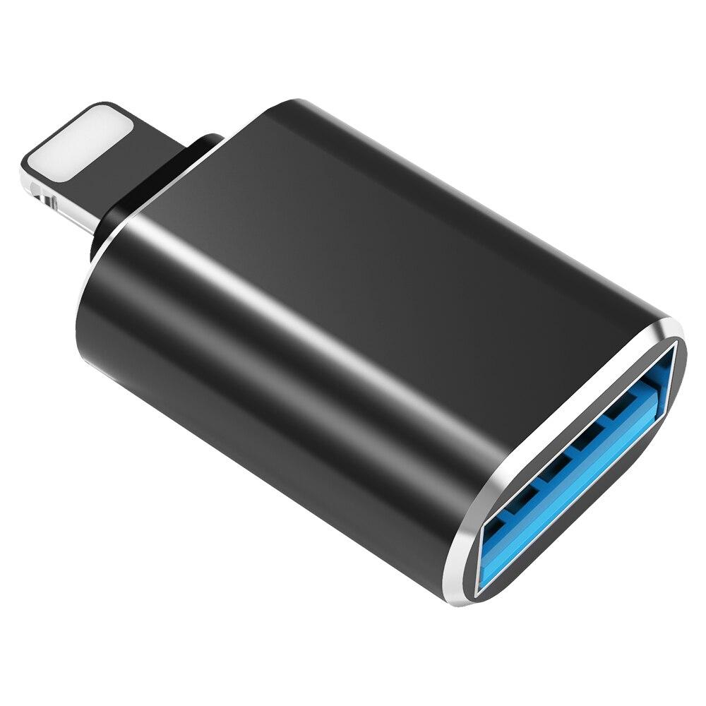 Адаптер переходник Lightning - USB OTG для iPhone, iPad, алюминиевый