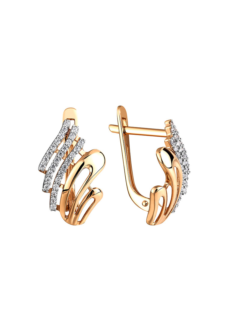 

Серьги из желтого золота с фианитом Kari Jewelry СЛ-42800, СЛ-42800