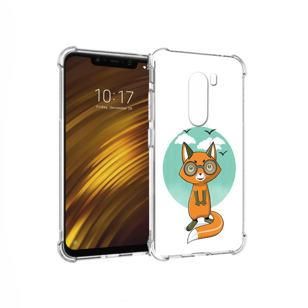 

Чехол MyPads Tocco для Xiaomi Pocophone F1 задумчивая лиса (PT116503.308.348), Прозрачный, Tocco