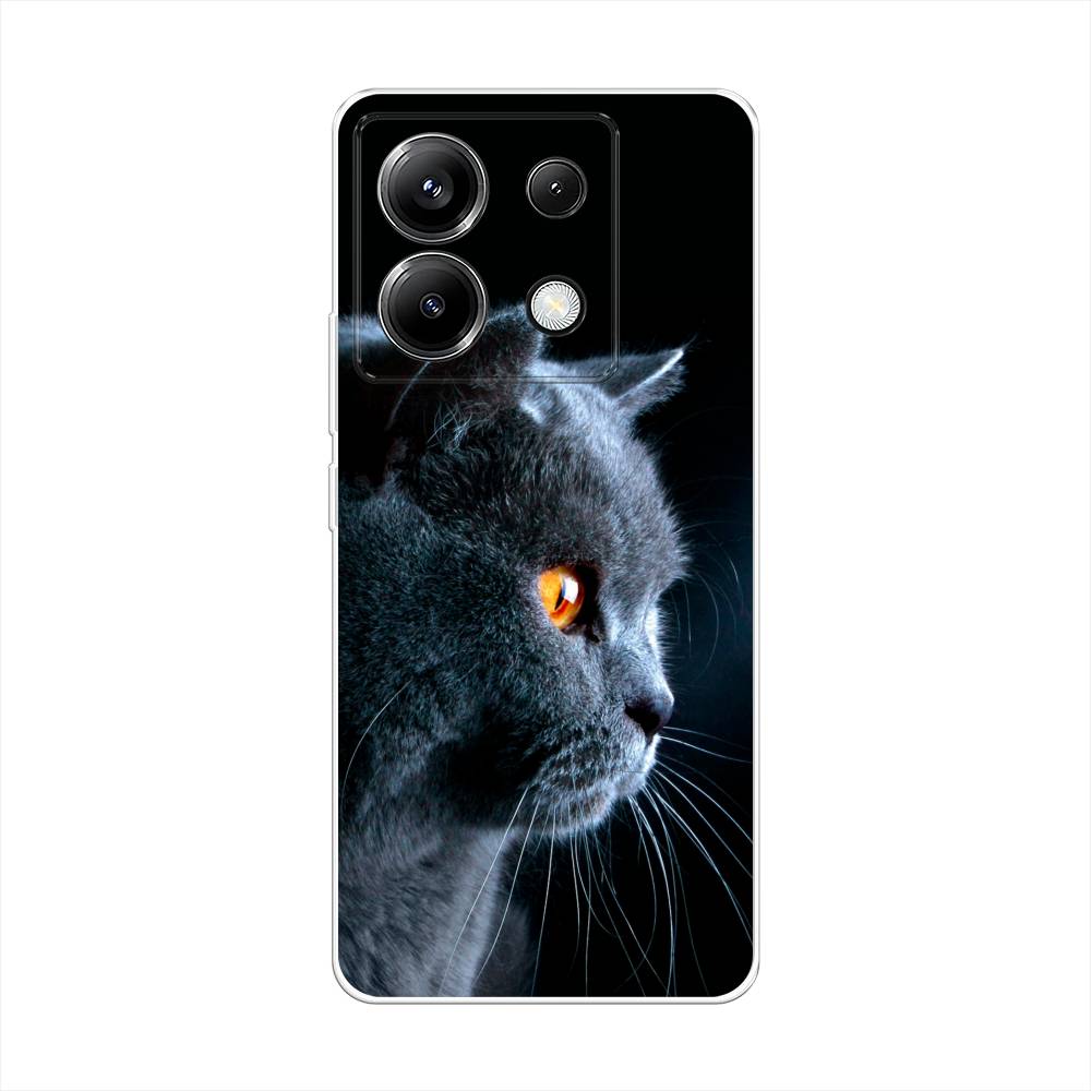 

Силиконовый чехол "Благородный кот британец" на Xiaomi Poco X6, Черный;серый
