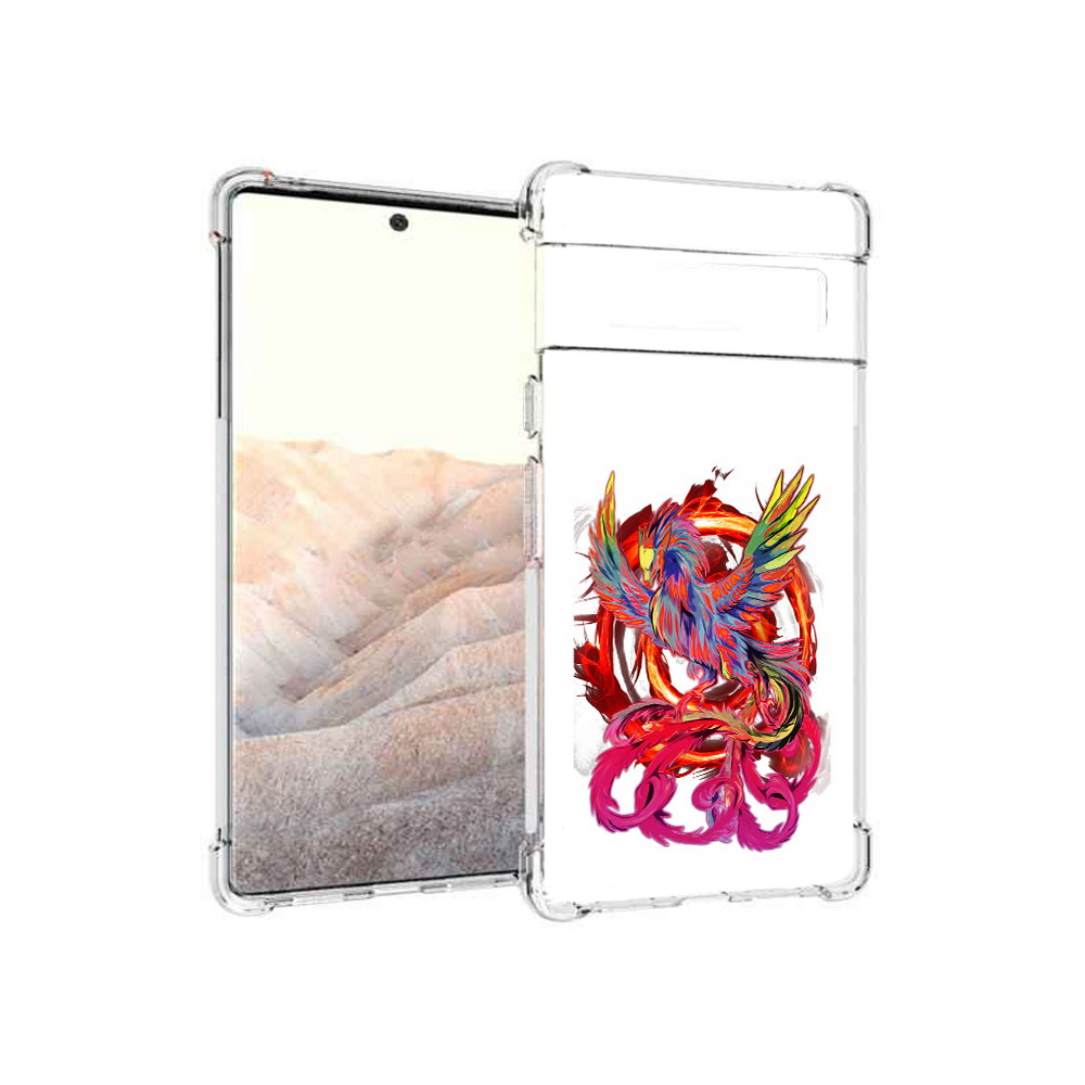 

Чехол MyPads Tocco для Google Pixel 6 Pro красочный феникс, Прозрачный, Tocco