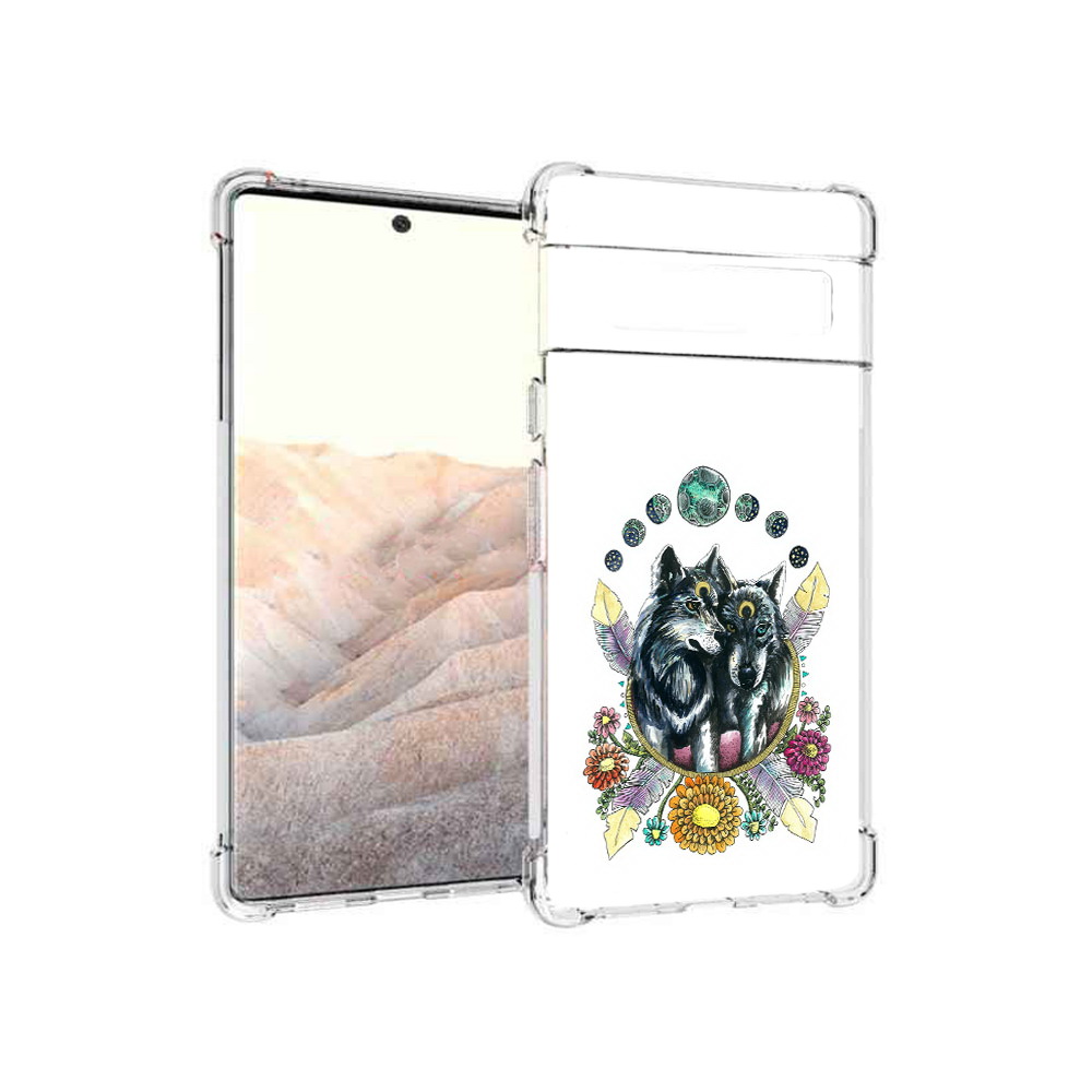 

Чехол MyPads Tocco для Google Pixel 6 Pro красивые волки абстракция, Прозрачный, Tocco