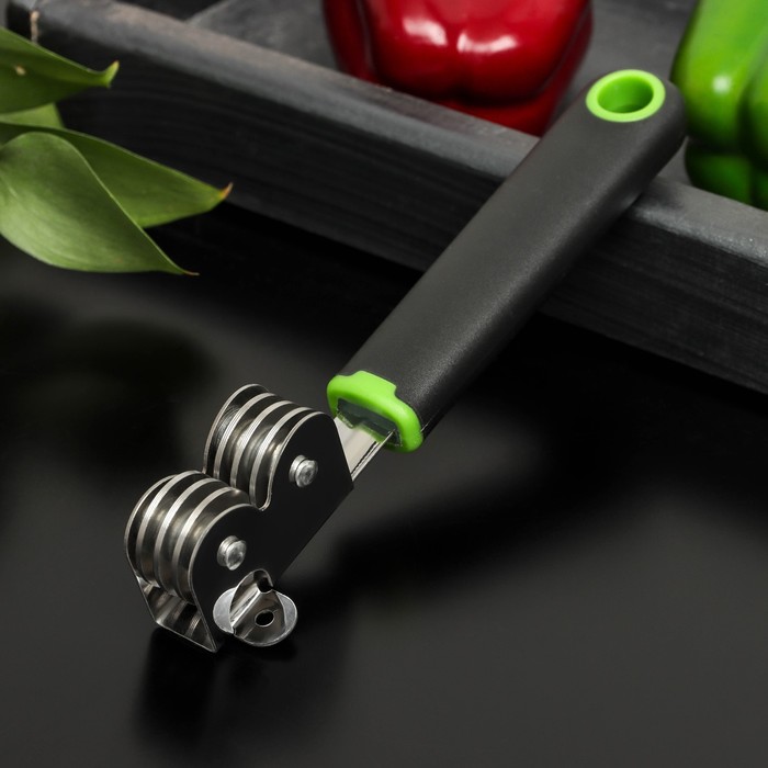 

Доляна Точилка для ножей Доляна Lime, 18,3x3,5 см, цвет чёрно-зелёный