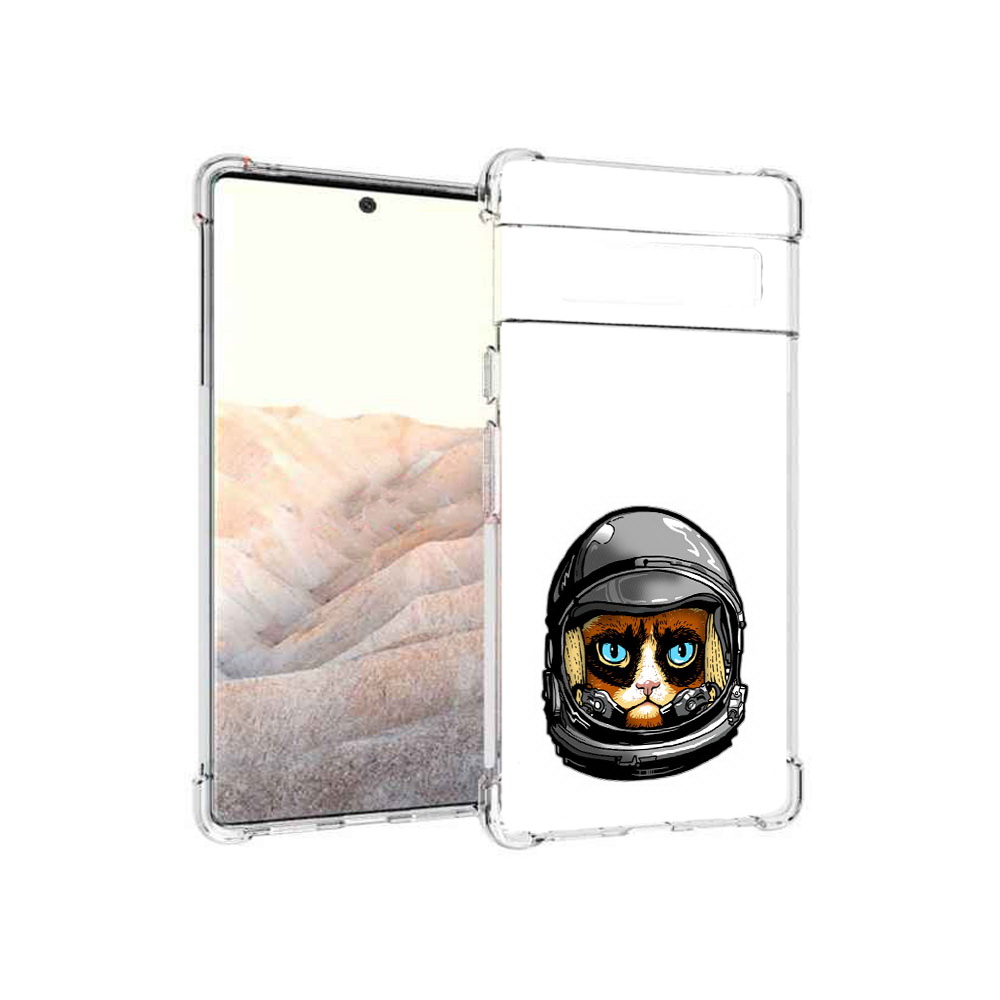 

Чехол MyPads Tocco для Google Pixel 6 Pro кот космонавт, Прозрачный, Tocco