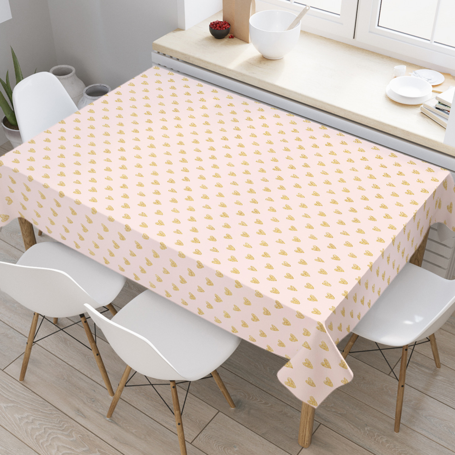 

Скатерть прямоугольная на кухонный стол JoyArty "Разрисовка сердец" из оксфорда, 120x145см, Бежевый, Разрисовка сердец