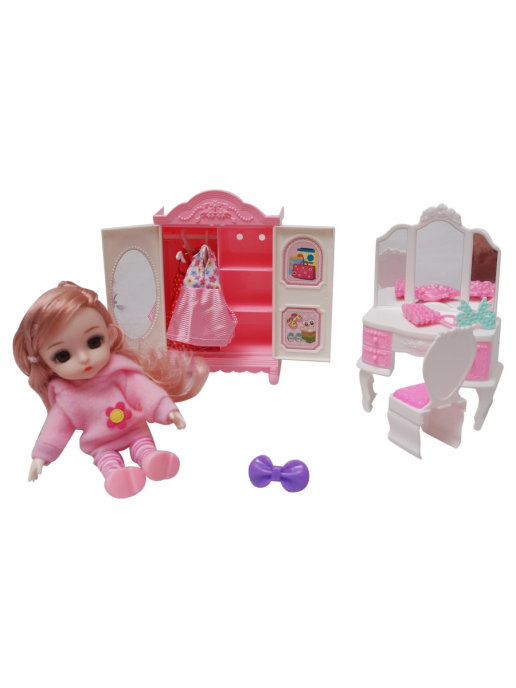 фото Игровой набор jia yu toys кукла с пупсиком и мебелью с аксессуарами k0088