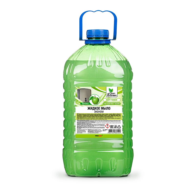 Мыло Жидкое Эконом Яблоко 5 Кг. Clean&Green Cg8010 AVS CG8010 жидкое гель мыло эконом класса prosept diona е без запаха 5 л