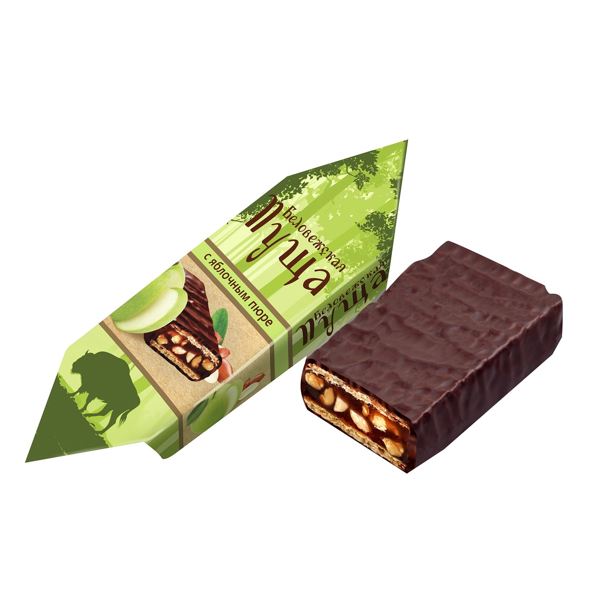 

Конфеты Коммунарка Беловежская пуща с яблочным пюре, 4 кг, с яблочным пюре