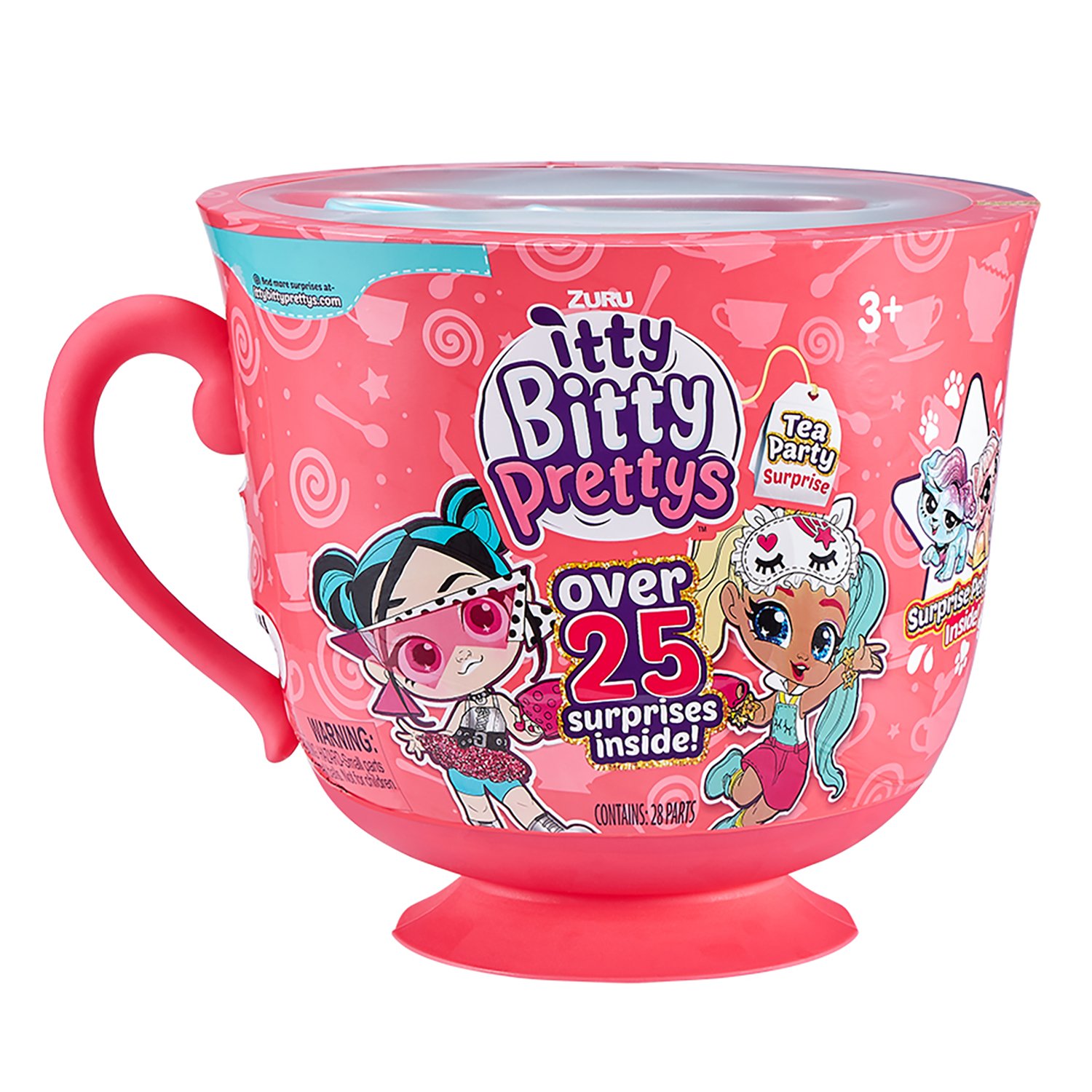 фото Игровой набор zuru itty bitty prettys «большая чайная чашка», розовая ложка pink/ast9703