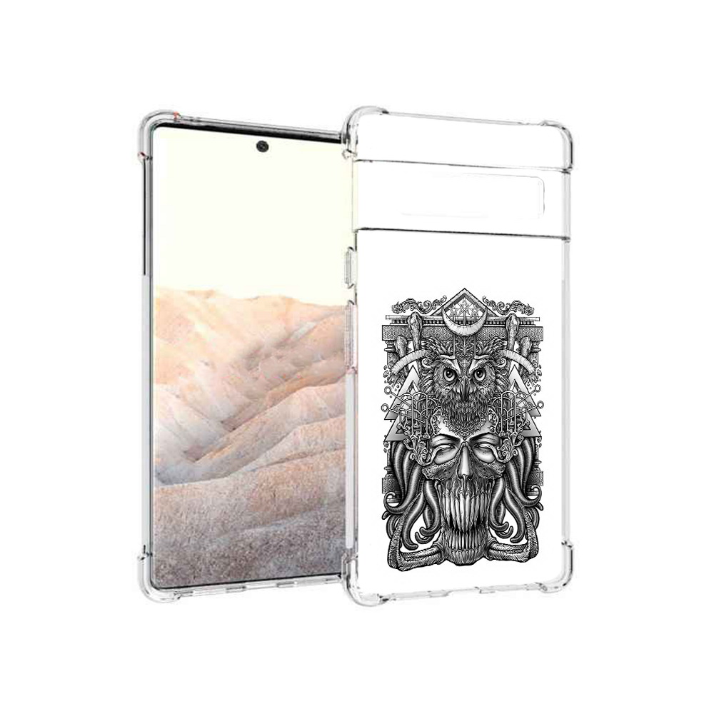 

Чехол MyPads Tocco для Google Pixel 6 Pro зубастая сова, Прозрачный, Tocco