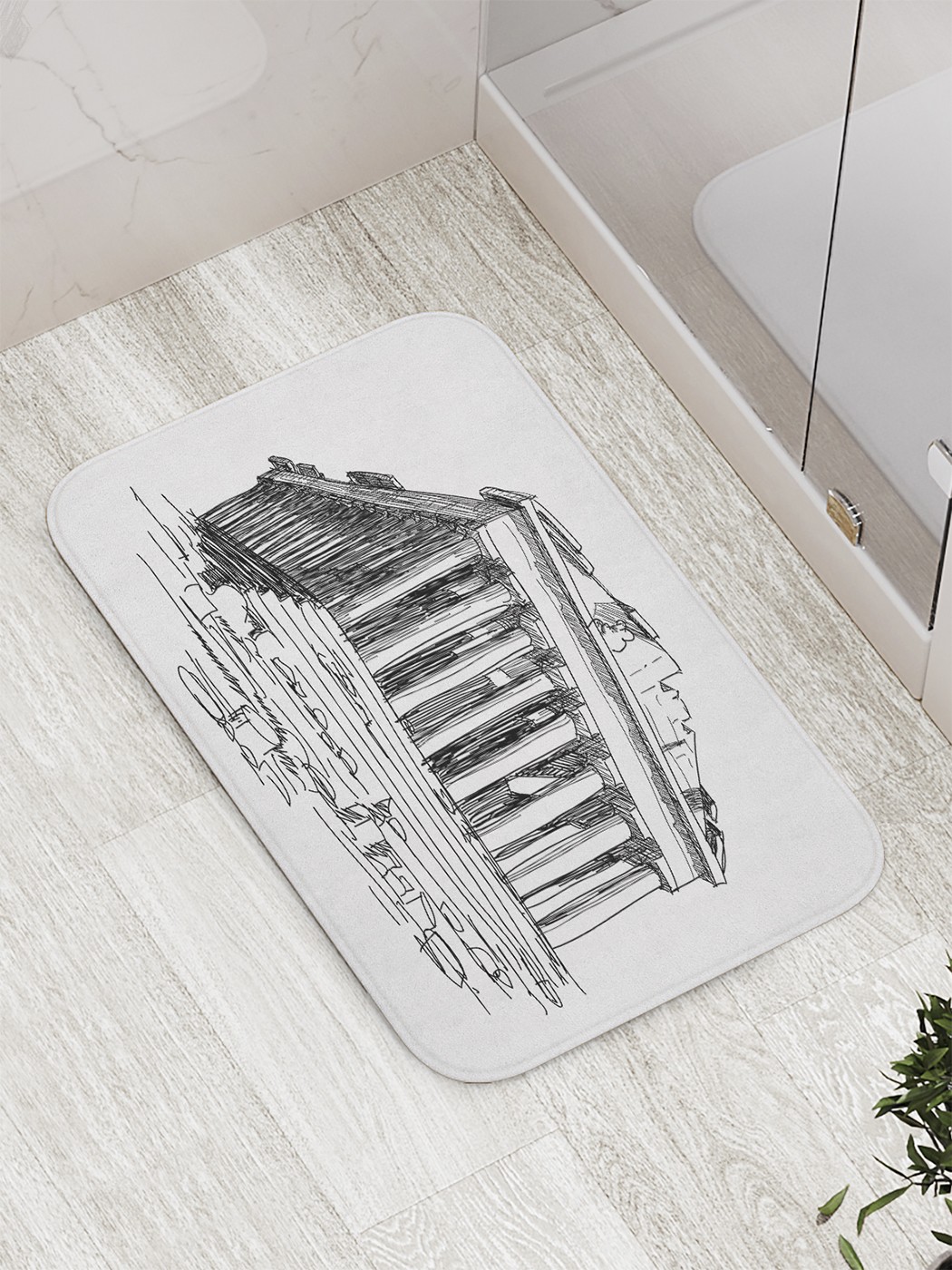 

Коврик противоскользящий для ванной, сауны, бассейна, 77х52 см bath_59391 JoyArty