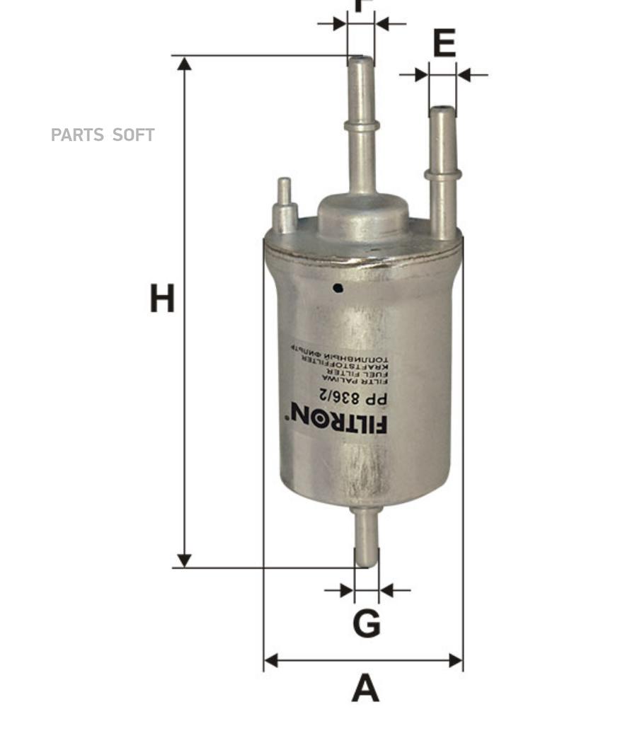 

Фильтр Топливный Filtron Pp836/2 Filtron арт. PP836/2