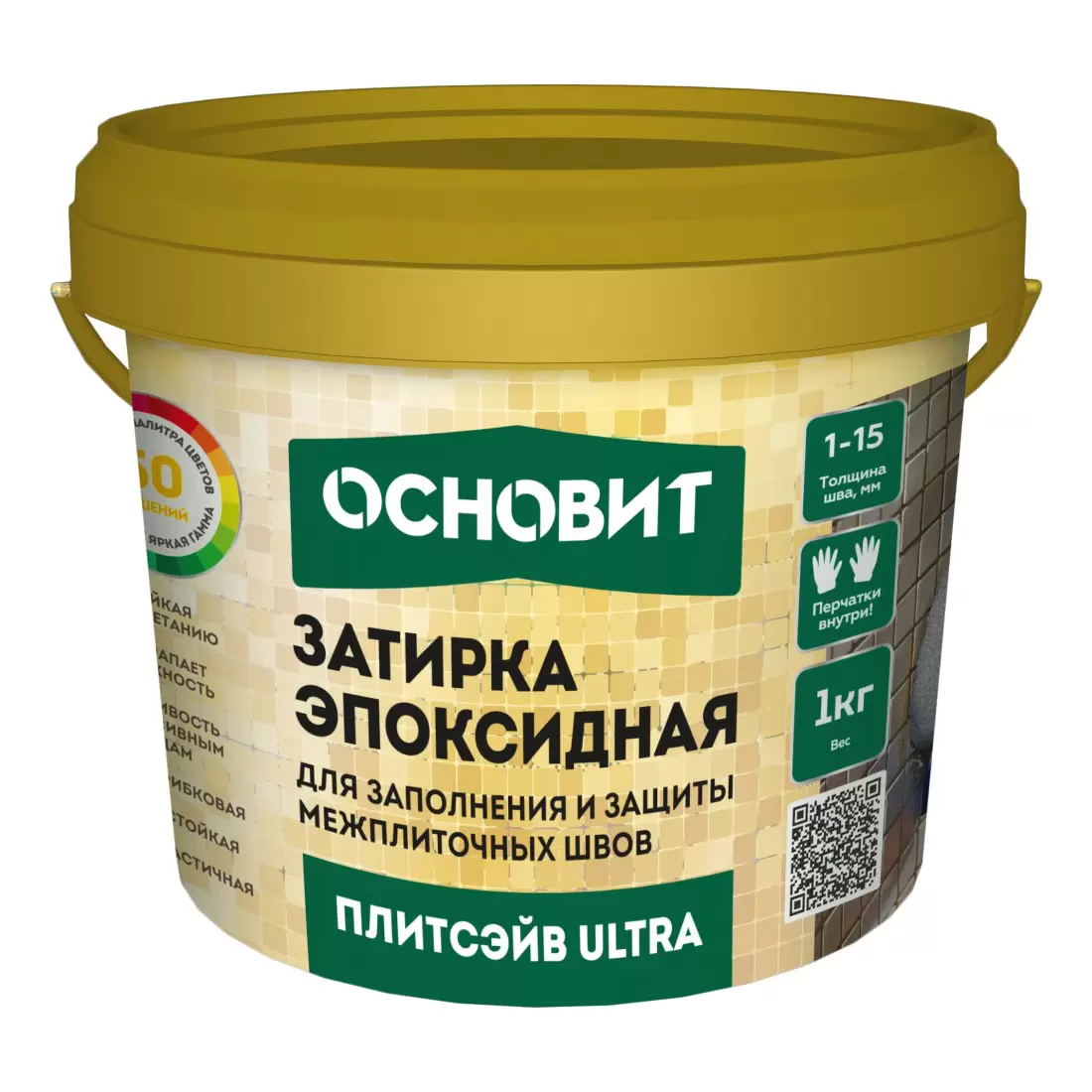 фото Эпоксидная затирка эластичная основит плитсэйв ultra ваниль xe15 е 033 (1 кг)