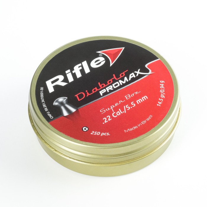 

Пули для пневматики RIFLE "Diabolo Promax" кал. 5.5 мм, 0.94 гр, 250 шт, Серый, Diabolo Promax