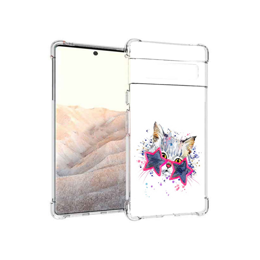 

Чехол MyPads Tocco для Google Pixel 6 Pro звездные очки, Прозрачный, Tocco