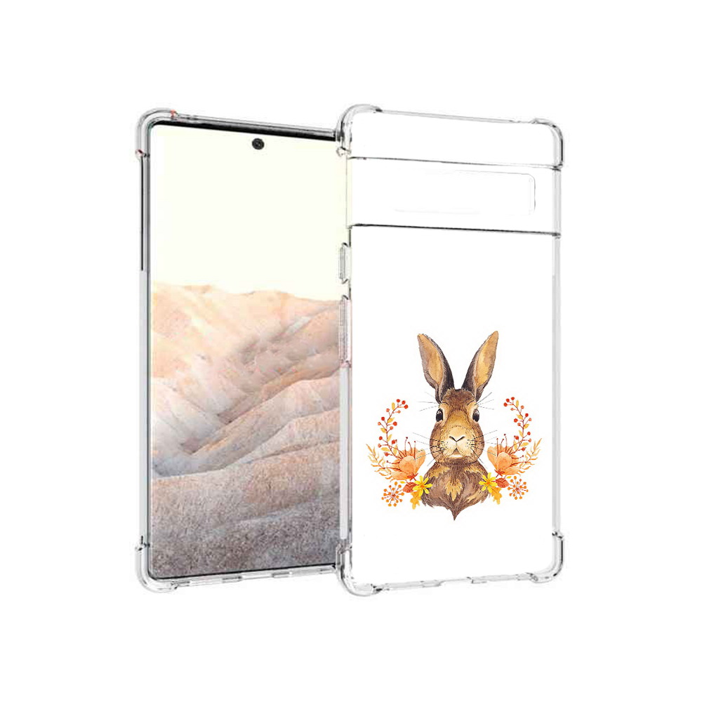 

Чехол MyPads Tocco для Google Pixel 6 Pro зайка в цветах, Прозрачный, Tocco