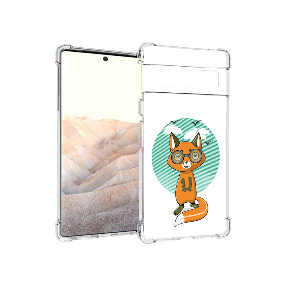 

Чехол MyPads Tocco для Google Pixel 6 Pro задумчивая лиса, Прозрачный, Tocco