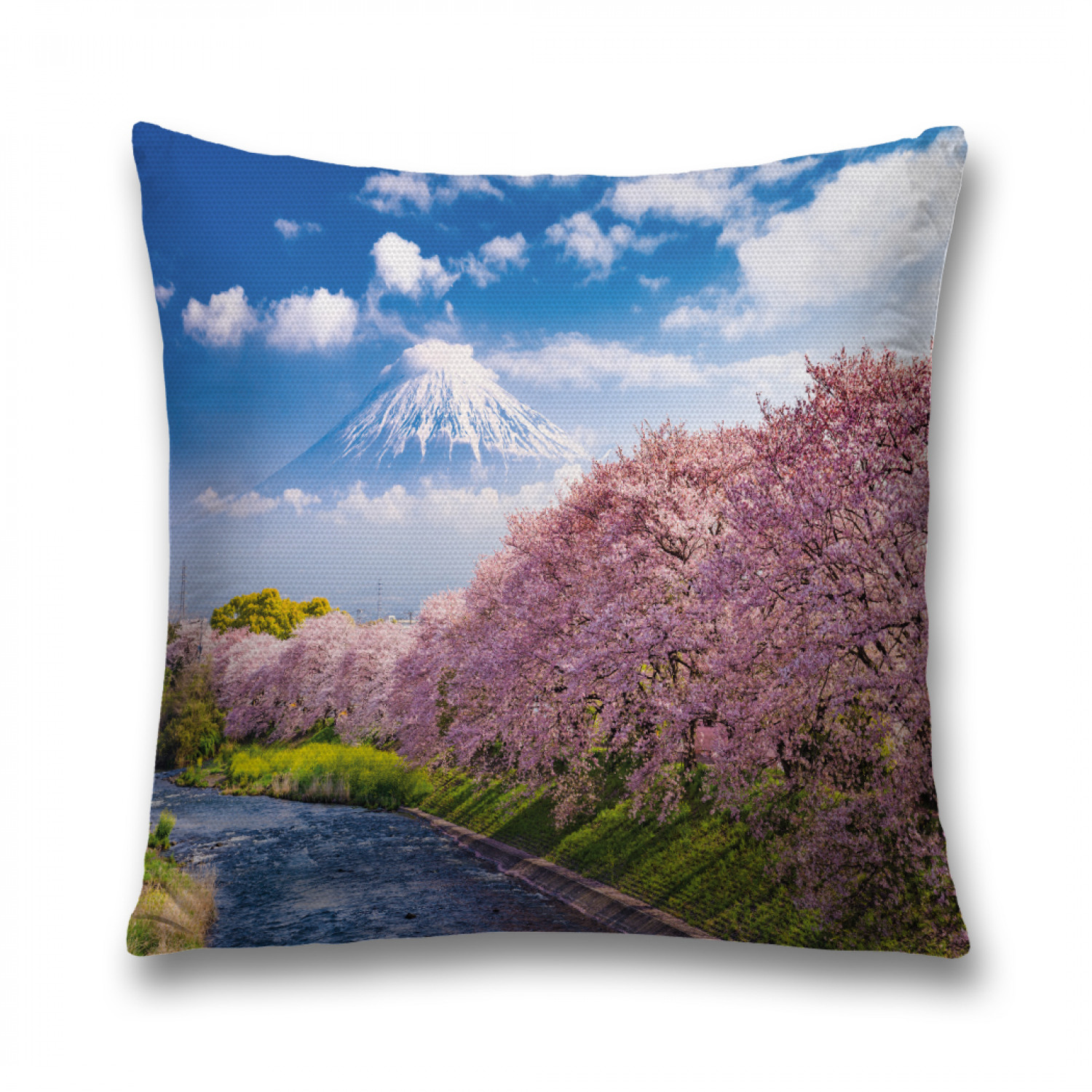 

Наволочка декоративная JoyArty "Цветущий берег реки" на молнии, 45x45 см, Цветущий берег реки