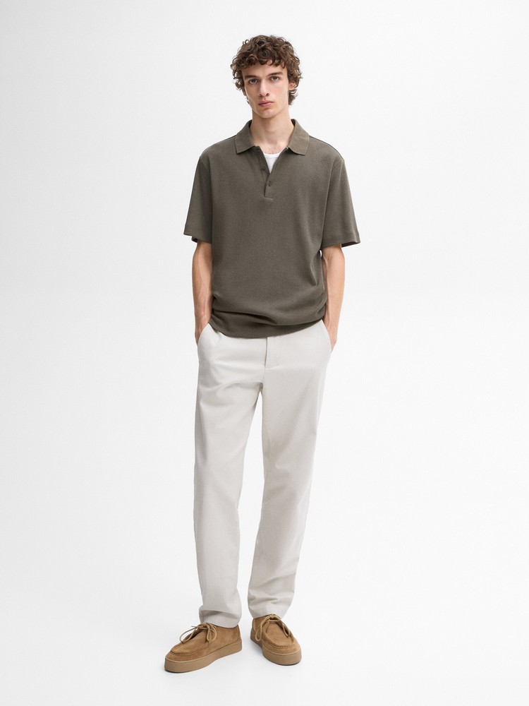 

футболка мужская Massimo Dutti 0715/208-I2024 зеленая S, Зеленый, 0715/208-I2024