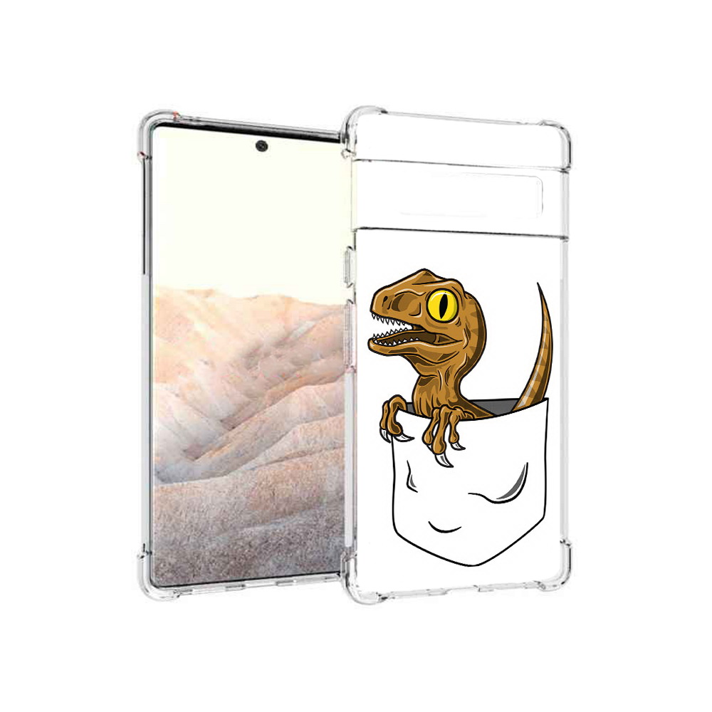 

Чехол MyPads Tocco для Google Pixel 6 Pro динозавр в кармане, Прозрачный, Tocco