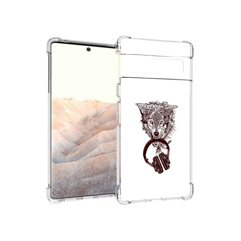 

Чехол MyPads Tocco для Google Pixel 6 Pro дикий волк, Прозрачный, Tocco