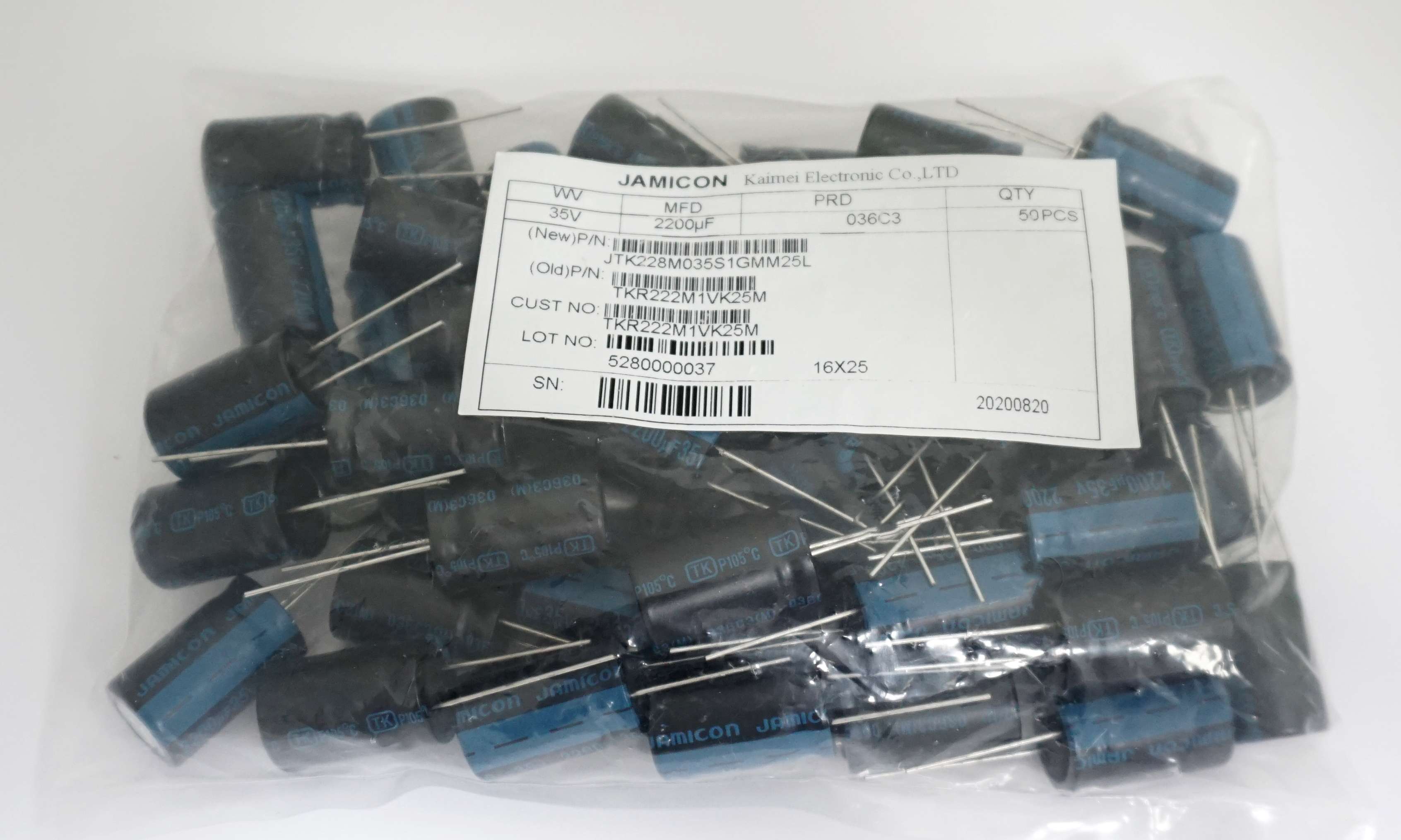 

500 шт Конденсатор электролитический алюминиевый 100 мкФ 50В 8x11 TKR, TKR_100 мкФ 50В