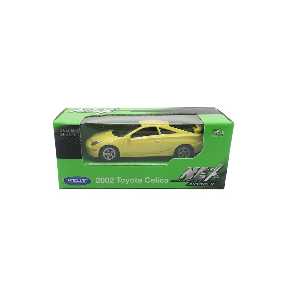 

Машинка Welly 2002 Toyota Celica желтый набор 22A 52020-36WD 22A, Toyota Celica 52020-36WD(22A)