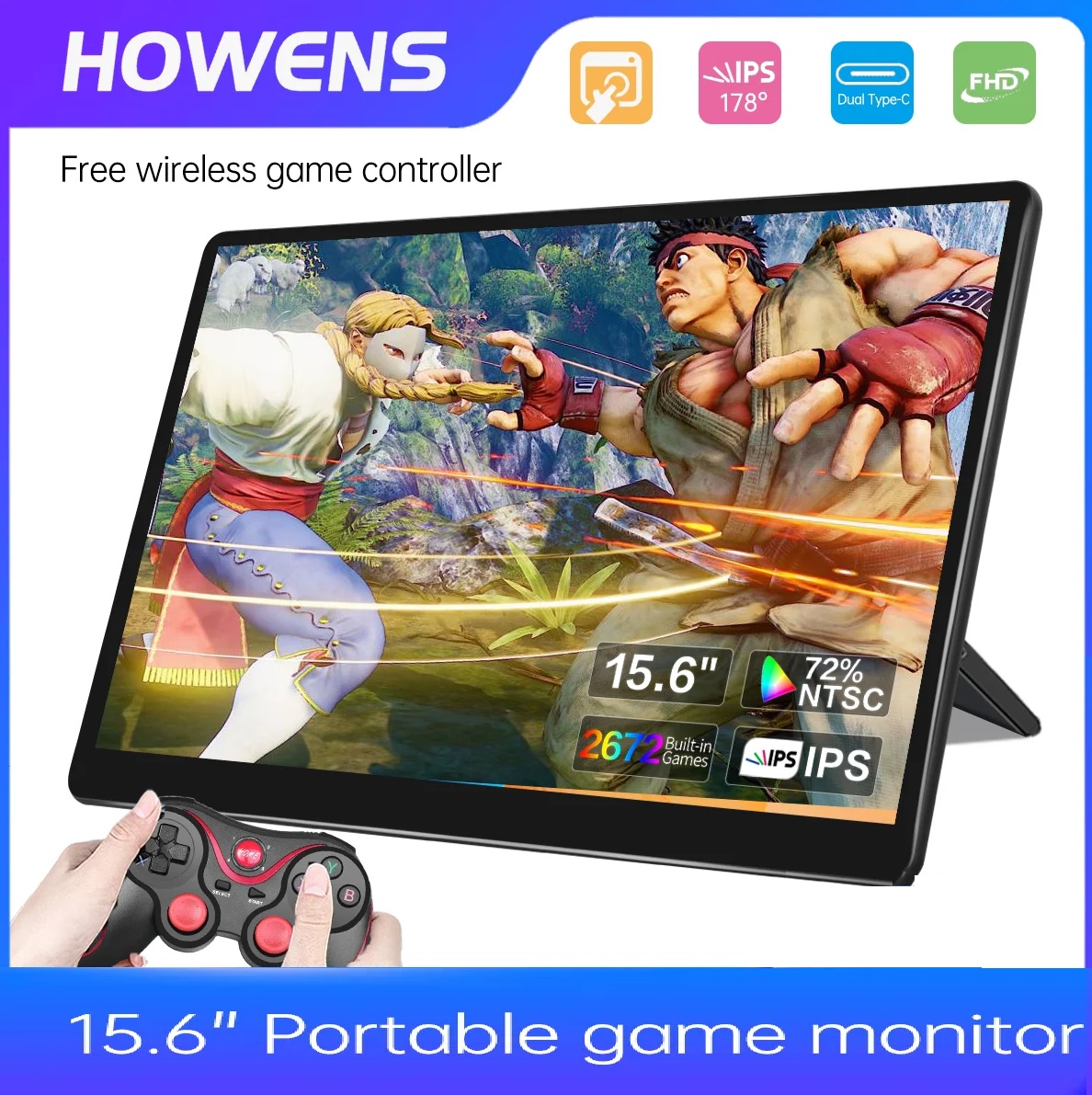 

15.6" Монитор Howens Black 60Hz 1920x1080 IPS, Черный