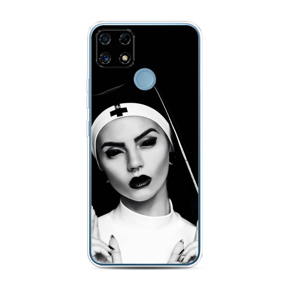 

Чехол Awog на Realme C25/C25s "Черная монашка", Разноцветный, 257450-9