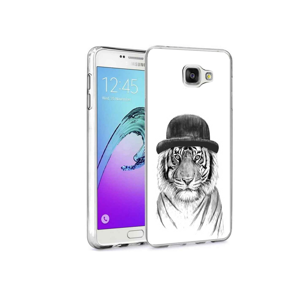

Чехол MyPads Tocco для Samsung Galaxy A9 Pro тигр британец (PT52968.556.641), Прозрачный, Tocco