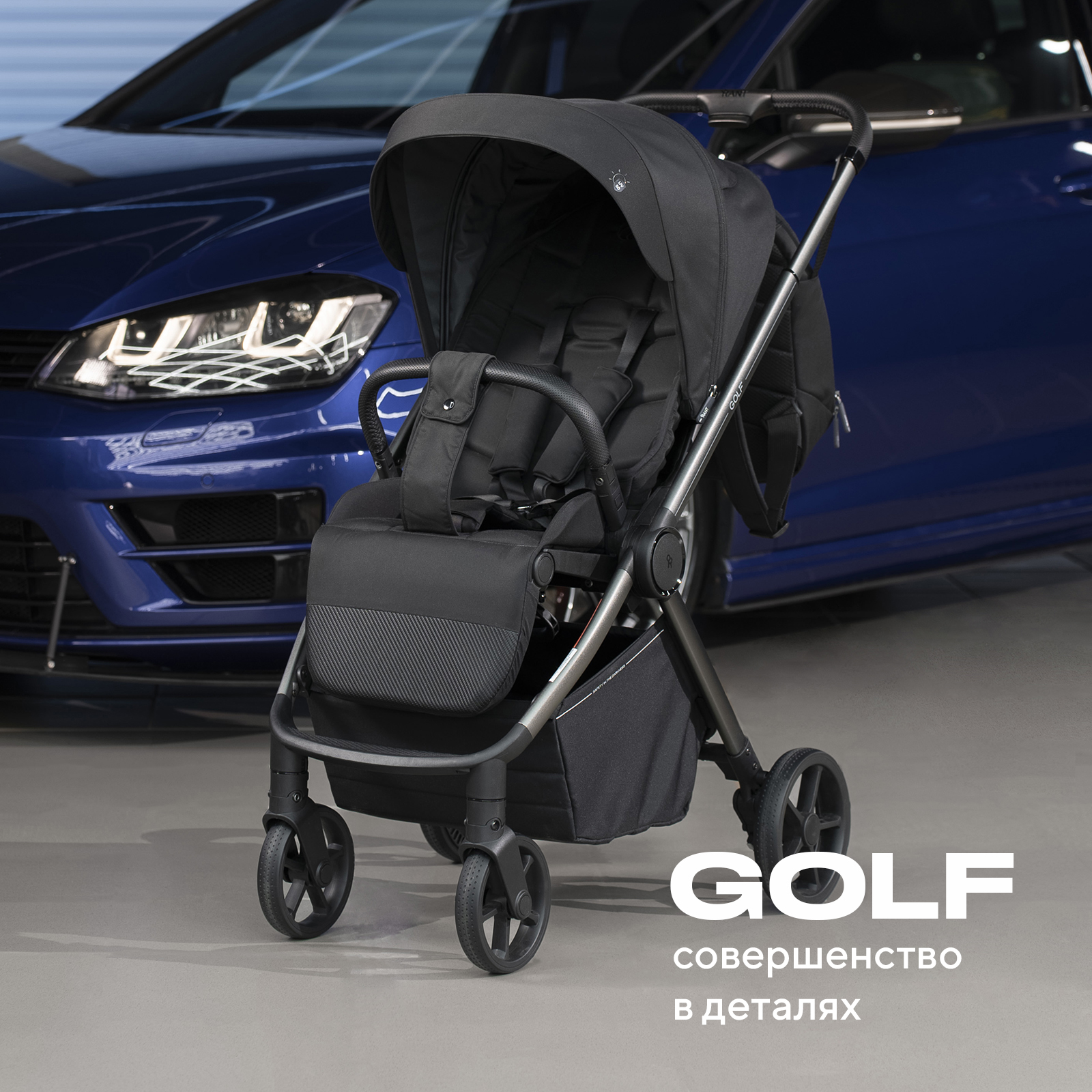 

Коляска детская прогулочная RANT GOLF RA101 Black, 6м+, GOLF