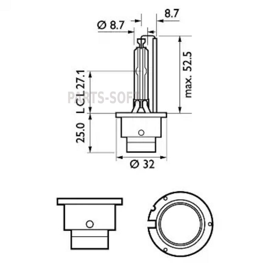 

Лампа газоразрядная D2S 85V 35W D2S Xenon Longerlife 1шт