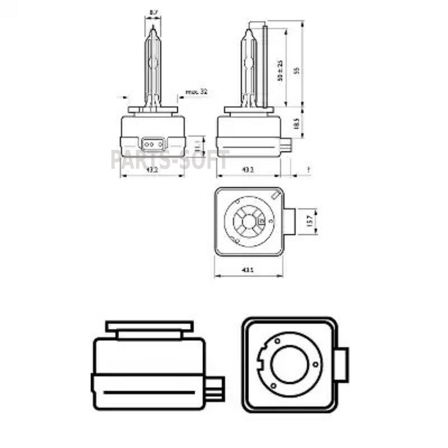 

Лампа газоразрядная D1S 85V 35W D1S Xenon Longerlife 1шт