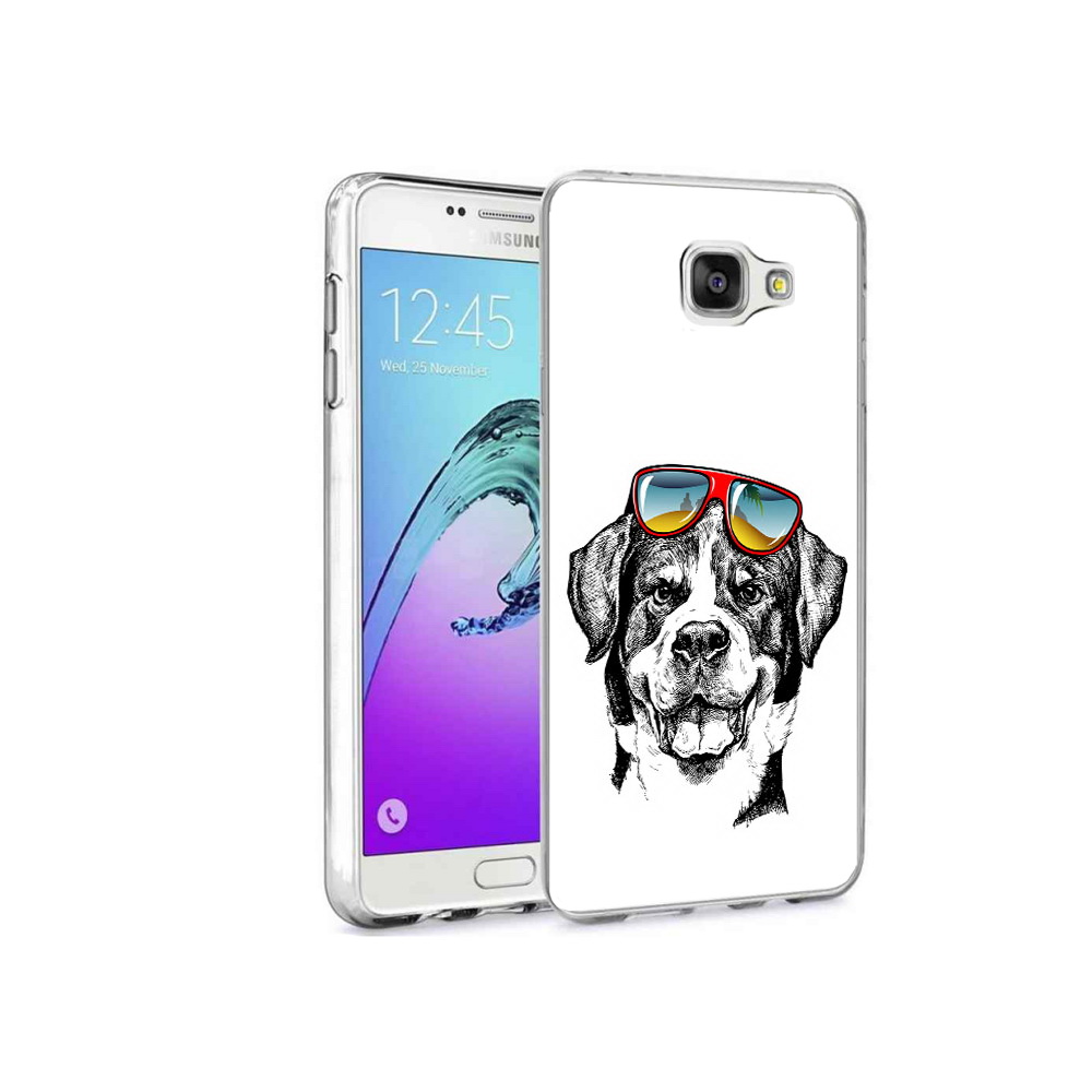 

Чехол MyPads Tocco для Samsung Galaxy A9 Pro счастливая собака (PT52968.556.631), Прозрачный, Tocco