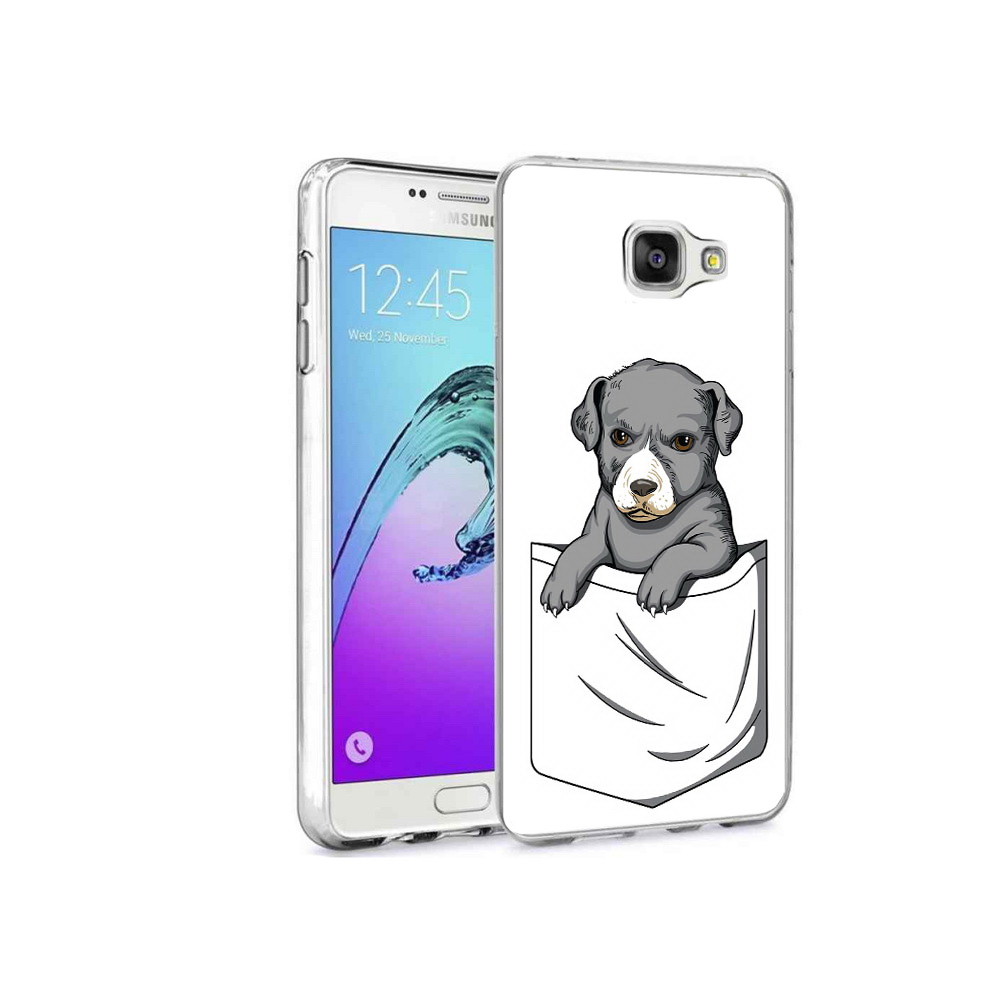 

Чехол MyPads Tocco для Samsung Galaxy A9 Pro собачка в кармане (PT52968.556.611), Прозрачный, Tocco