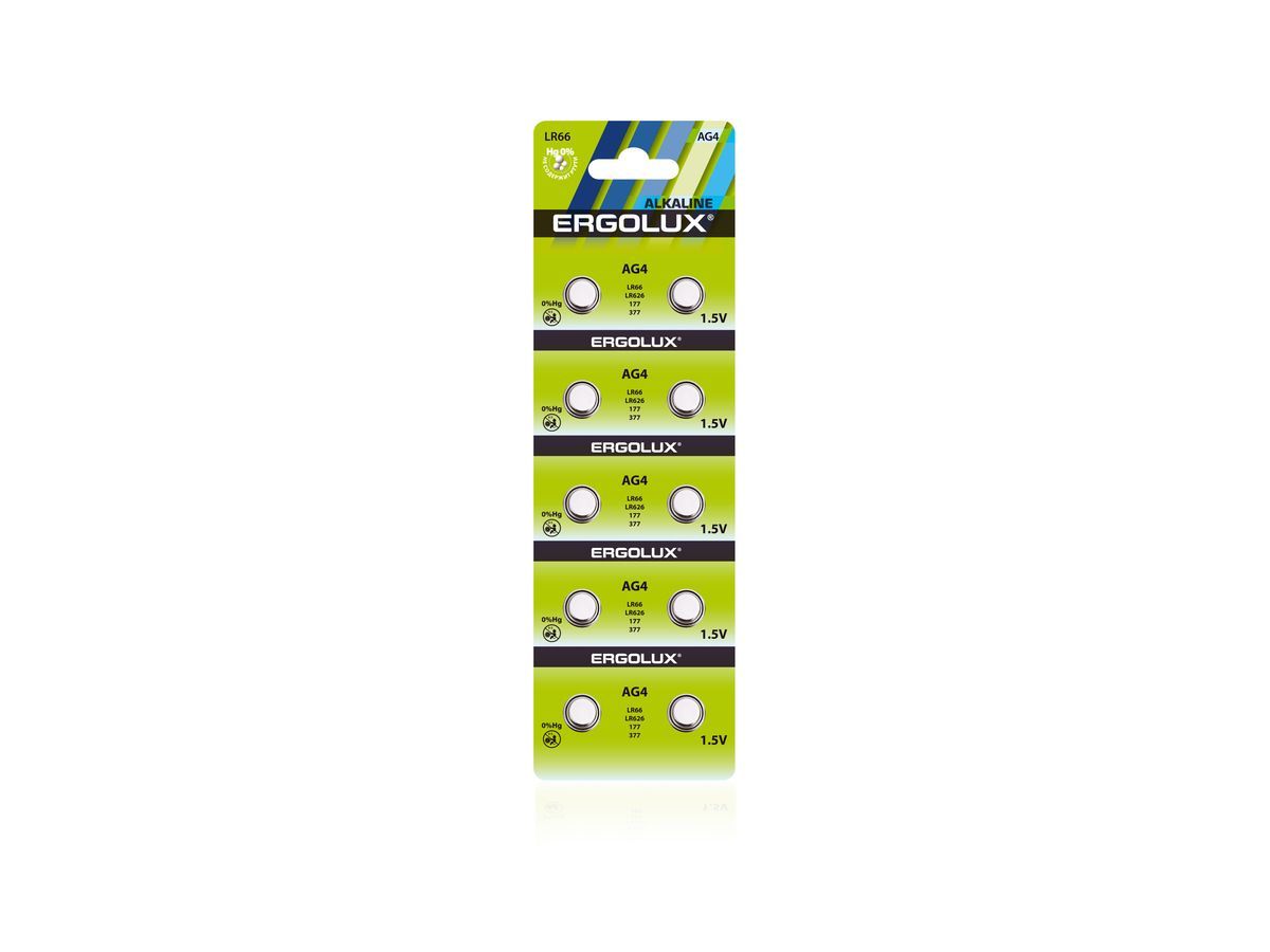 

Батарейка алкалиновая ERGOLUX Alkaline AG4 1,5V AG4-BP10