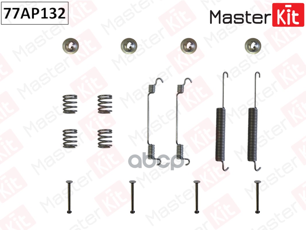 

Комплект установочный тормозных колодок MASTERKIT 77ap132