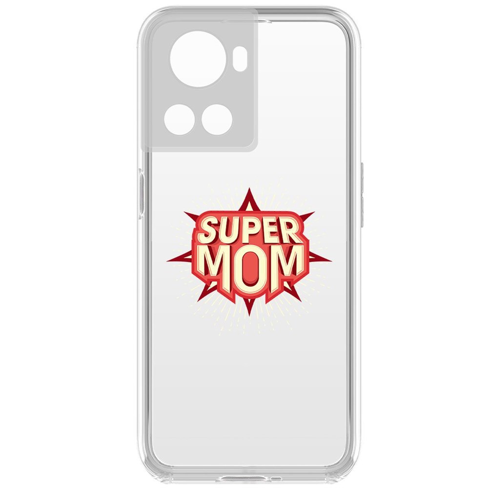 

Чехол-накладка Krutoff Clear Case Супер Мама для OnePlus 10R, Прозрачный
