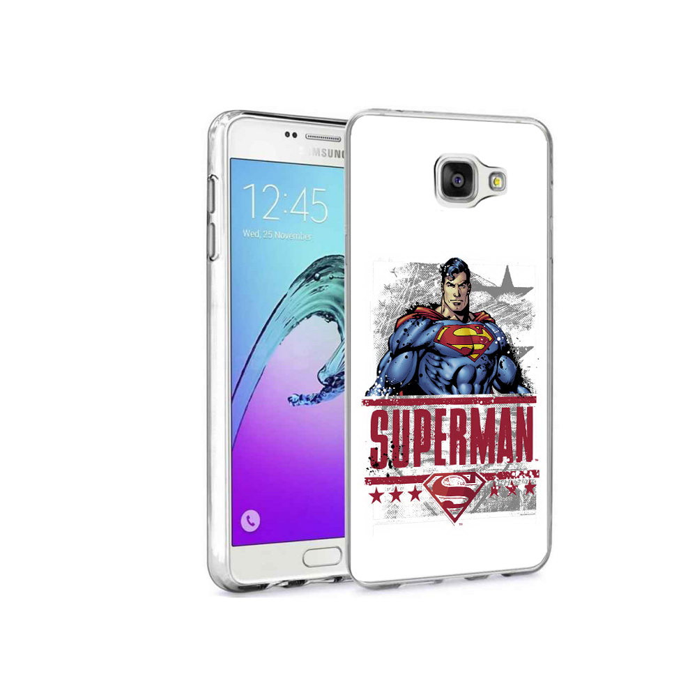 

Чехол MyPads Tocco для Samsung Galaxy A9 Pro рисунок супермен (PT52968.556.583), Прозрачный, Tocco