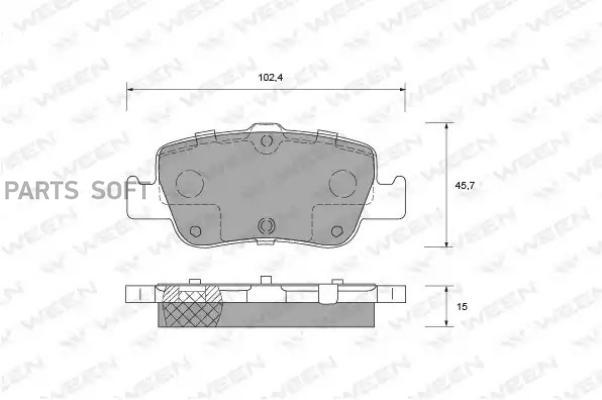 

Колодки тормозные дисковые задние () 1шт WEEN 151-0008