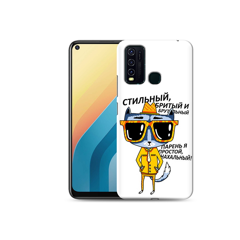 

Чехол MyPads Tocco для Vivo Y30 стильный кот (PT149334.437.625), Прозрачный, Tocco