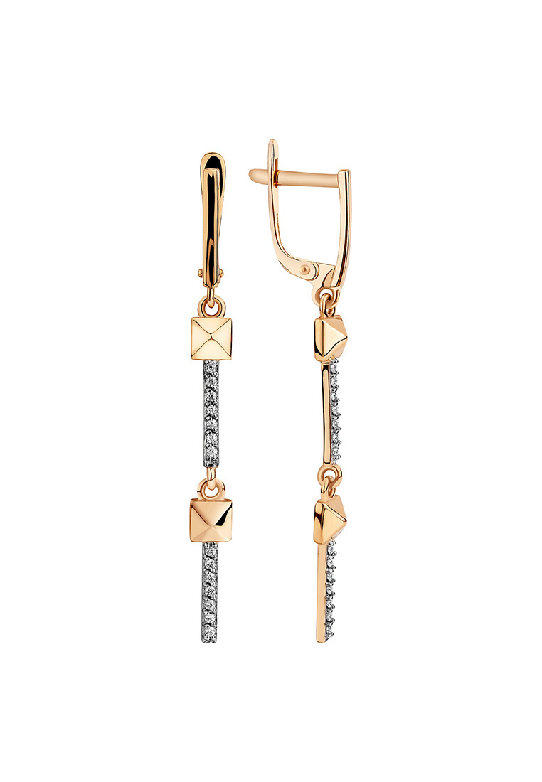 

Серьги из желтого золота с фианитом Kari Jewelry СЛ-70400, СЛ-70400