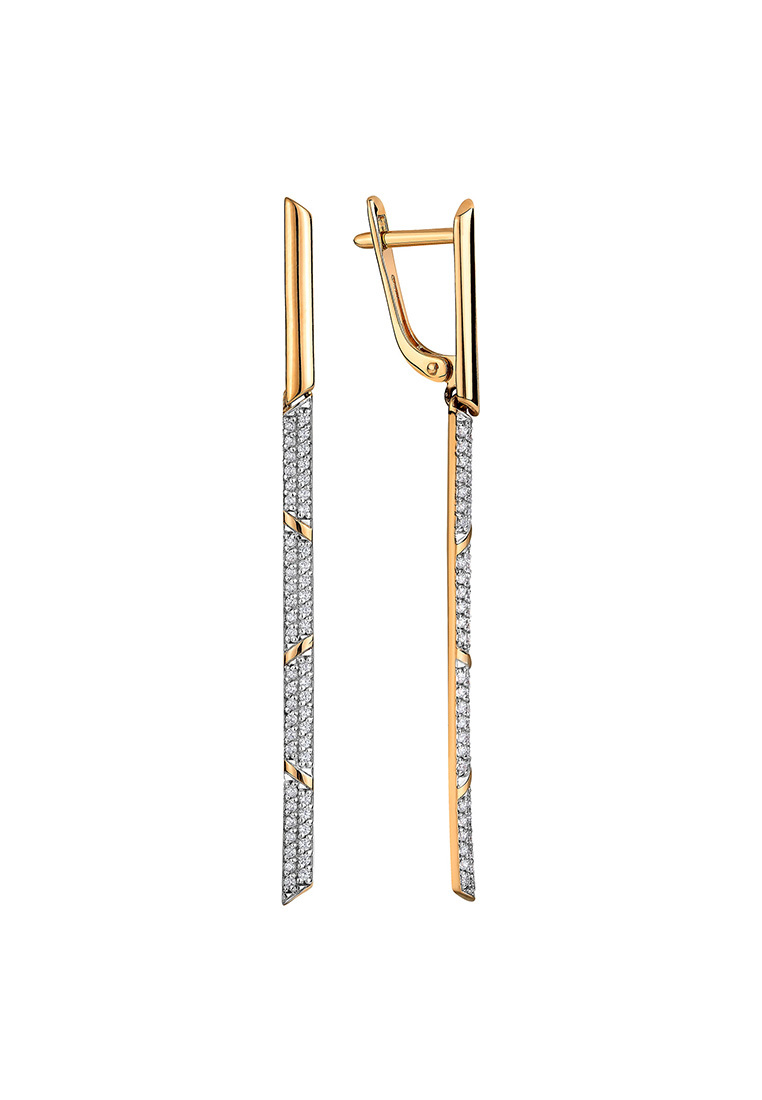 

Серьги из желтого золота с фианитом Kari Jewelry СЛ-74600, СЛ-74600