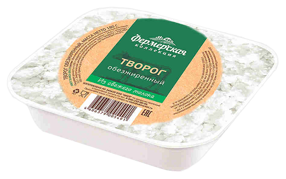 

Творог О'кей Фермерская коллекция обезжиренный 0% БЗМЖ 180 г